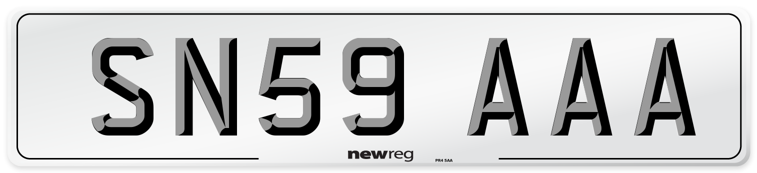 SN59 AAA Number Plate from New Reg